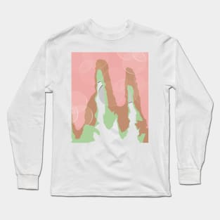 Liquid Drippy Retro Pattern Long Sleeve T-Shirt